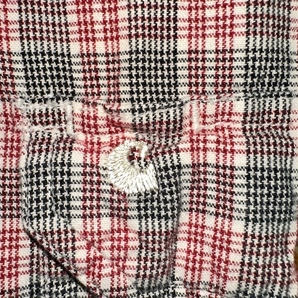 Carhartt XXL‎ Bottom Up Short Sleeve Black & Red Shirt - Picture 5 of 8